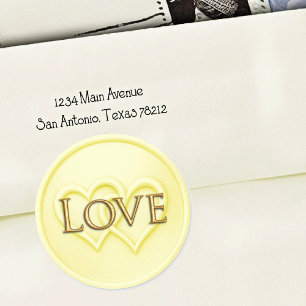 Butter Two Hearts Intertwined Wedding Love Classic Round Sticker