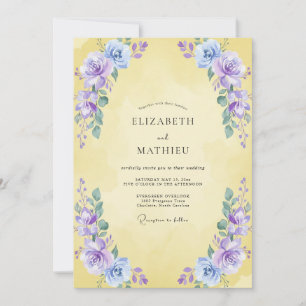 Butter Violet Bloom Wedding Invitation