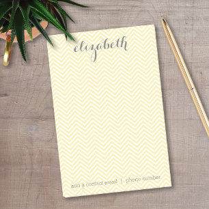 Butter Yellow and Grey Stationery Suite for Women Post-it Notes