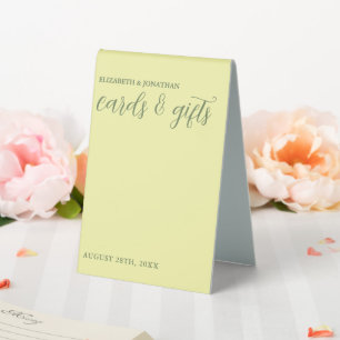 Butter Yellow and Sage Minimalist Wedding