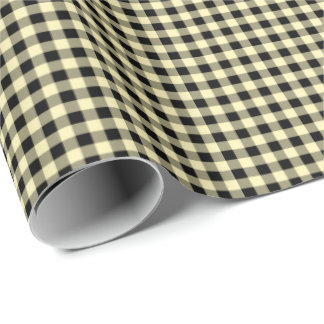 Butter Yellow | Black Gingham Wrapping Paper