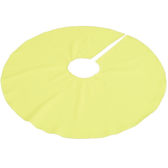 Butter Yellow Brushed Polyester Tree Skirt (Angled)