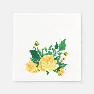 Butter Yellow Camellias Napkin