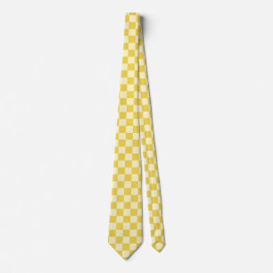 Butter Yellow Chequerboard Tie