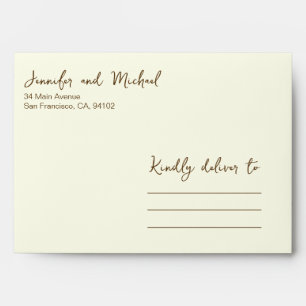 Butter Yellow Elegant with Floating Balloons  Envelope