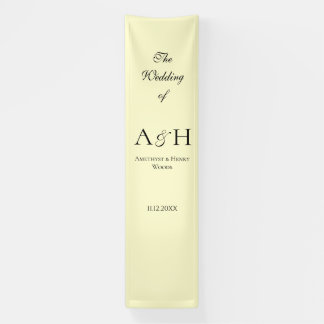Butter Yellow Fabric Wedding Welcome Banner