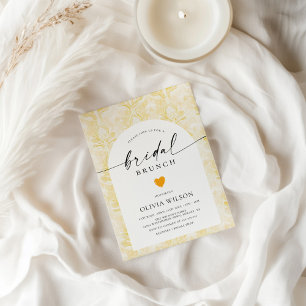 Butter Yellow Floral Bridal Shower Invitation