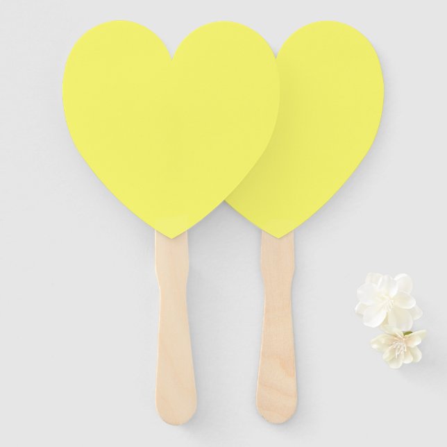Butter Yellow Hand Fan (Front and Back)