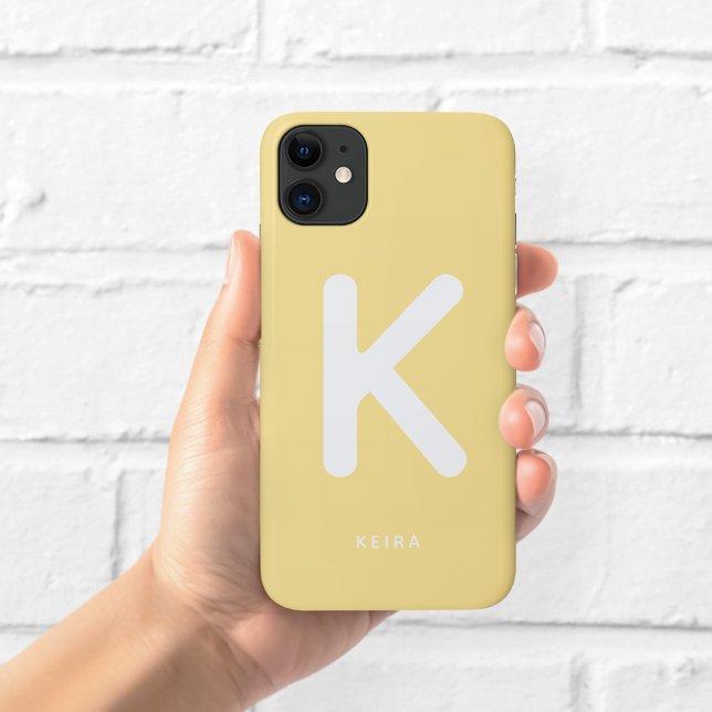 Butter Yellow Monogram Phone Case (Creator Uploaded)