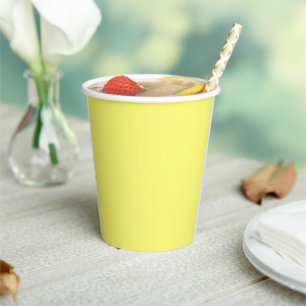 Butter Yellow Paper Cups