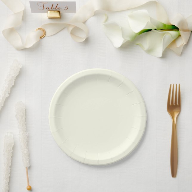 Butter Yellow Paper Plate (Wedding)