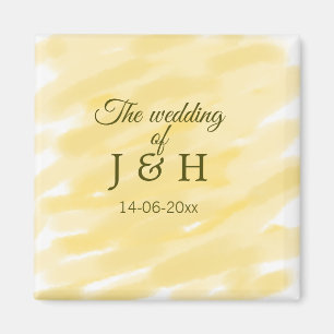 Butter yellow pastel the wedding of couple name le magnet