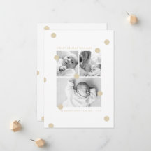 Butter Yellow Photo Collage Birth Announcement