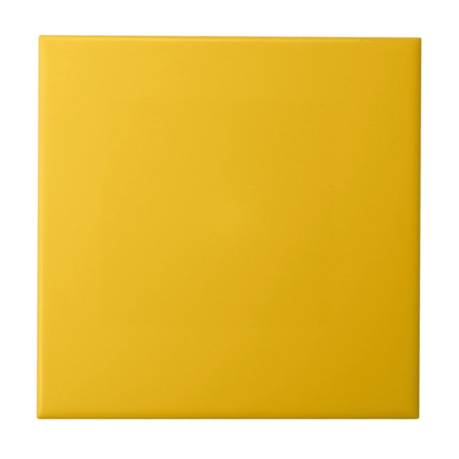Butter Yellow Plain Solid Colour Ceramic Tile (Front)