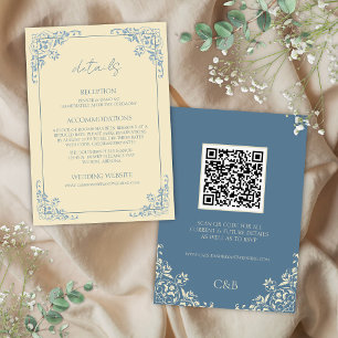 Butter Yellow QR Code Details Enclosure Card