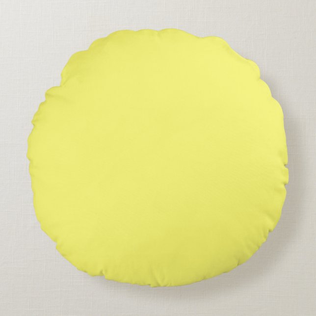 Butter Yellow Round Cushion (Front)