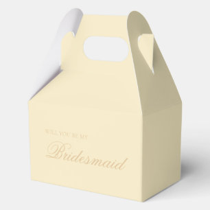 Butter Yellow Simple Bridesmaid Proposal Box