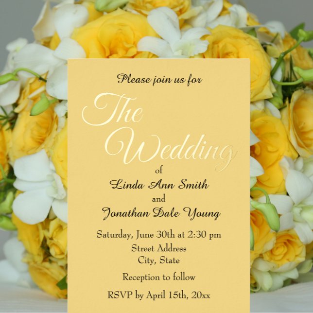 Butter Yellow Simple Style Wedding (In Situ Wedding)