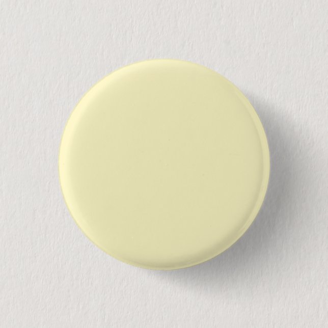 Butter Yellow Solid Colour 3 Cm Round Badge (Front)