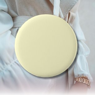Butter Yellow Solid Colour   Classic Elegant 6 Cm Round Badge