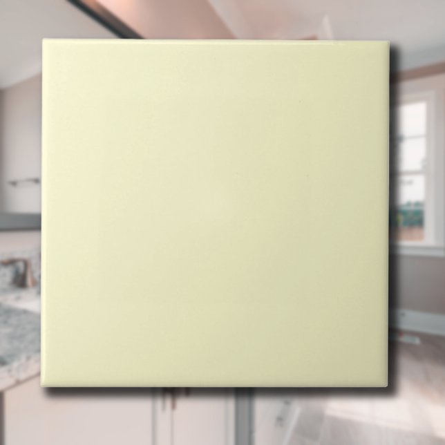 Butter Yellow Solid Colour | Classic Elegant Ceramic Tile (Creator Uploaded)