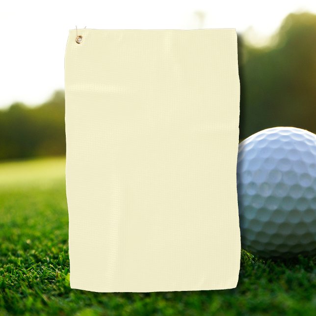 Butter Yellow Solid Colour | Classic Elegant Golf Towel (Creator Uploaded)