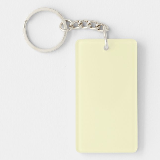 Butter Yellow Solid Colour | Classic Elegant Key Ring (Front)