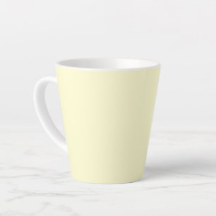 Butter Yellow Solid Colour   Classic Elegant Latte Mug
