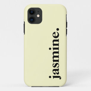 Butter Yellow Solid Colour Elegant Name  iPhone 11 Case