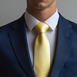 butter yellow - solid colour tie