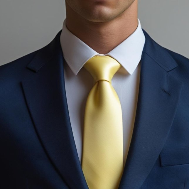 butter yellow  - solid colour  tie (Creator Uploaded)