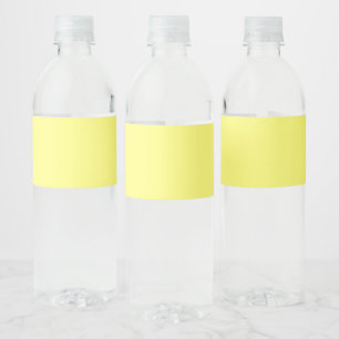 Butter Yellow Water Bottle Label