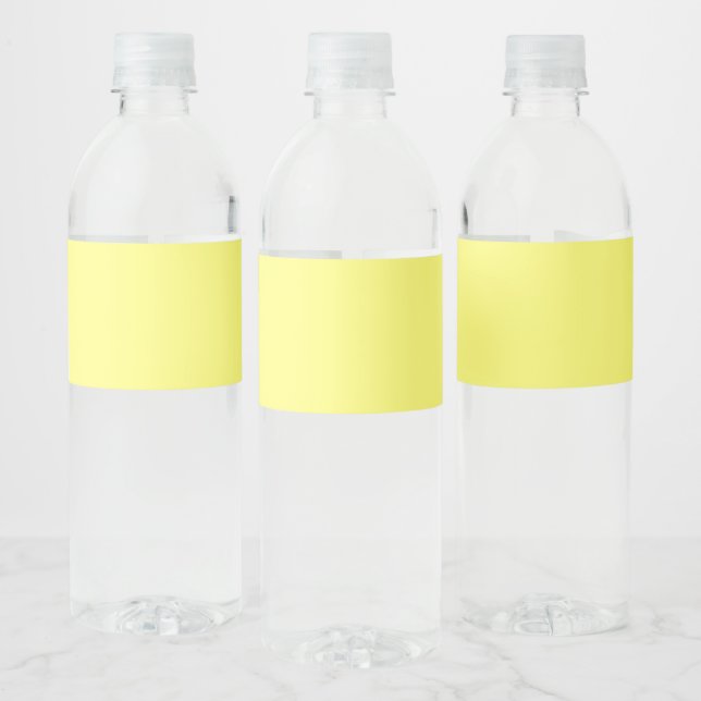 Butter Yellow Water Bottle Label (Bottles)