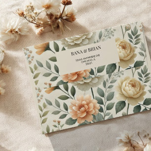 Butter Yellow Watercolor Floral Elegant Modern  Envelope