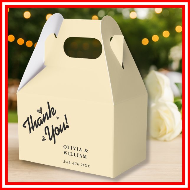 Butter Yellow Wedding Thank You Favour Box (Creator Uploaded)
