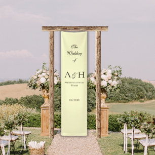 Butter Yellow Wedding Welcome Banner