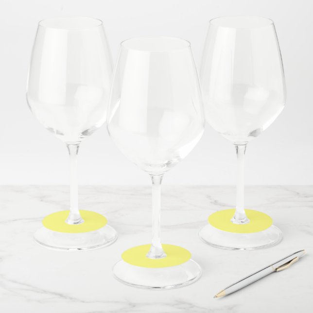 Butter Yellow Wine Glass Tag (Set)
