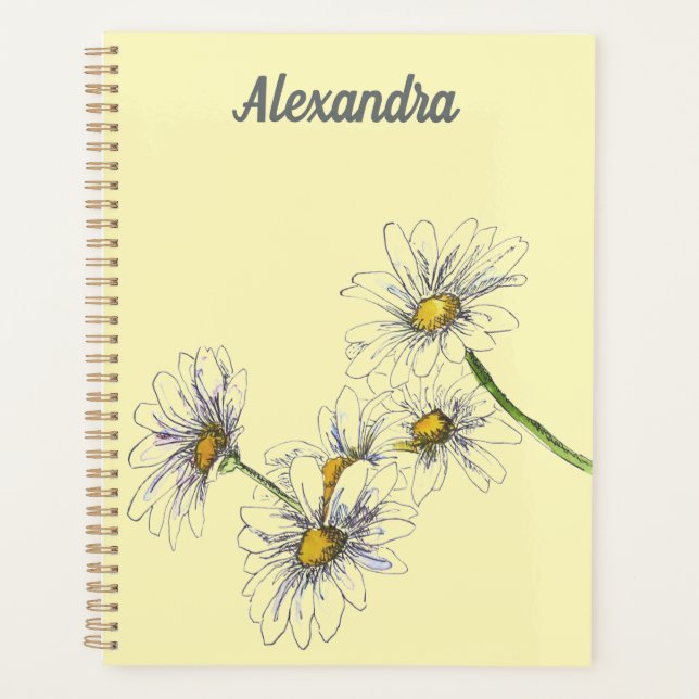 Butter Yellow with name or message  Planner (Front)