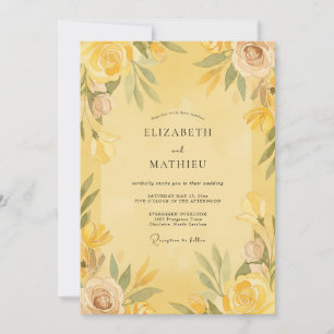 Butterantique Cream Peony Wedding Invitation