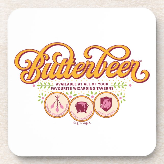 BUTTERBEER™ Available At Wizarding Taverns Coaster (Front)