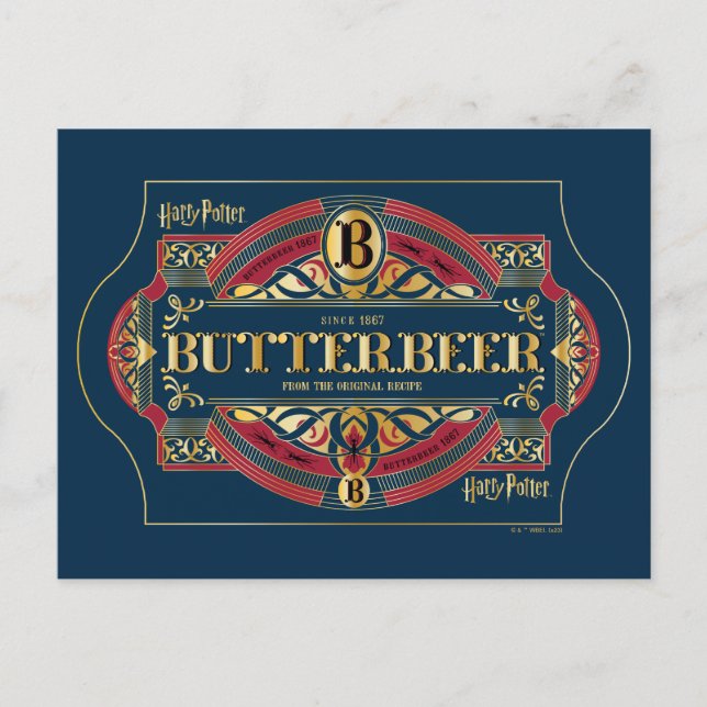 BUTTERBEER™ Horizontal Logo Postcard (Front)