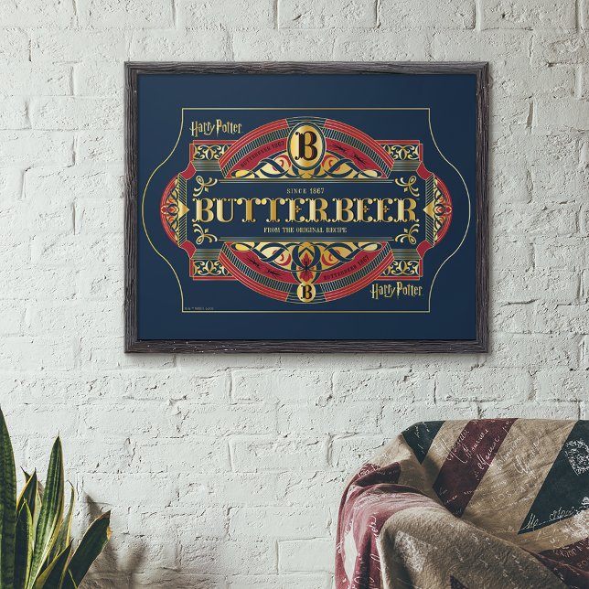 BUTTERBEER™ Horizontal Logo Poster (Poster in frame)