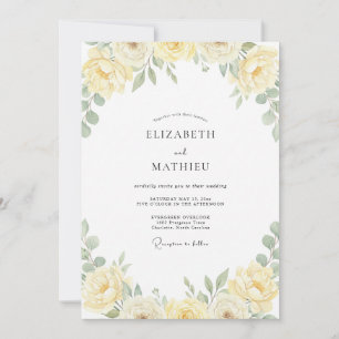 Buttercream Blossom Wedding Invitation