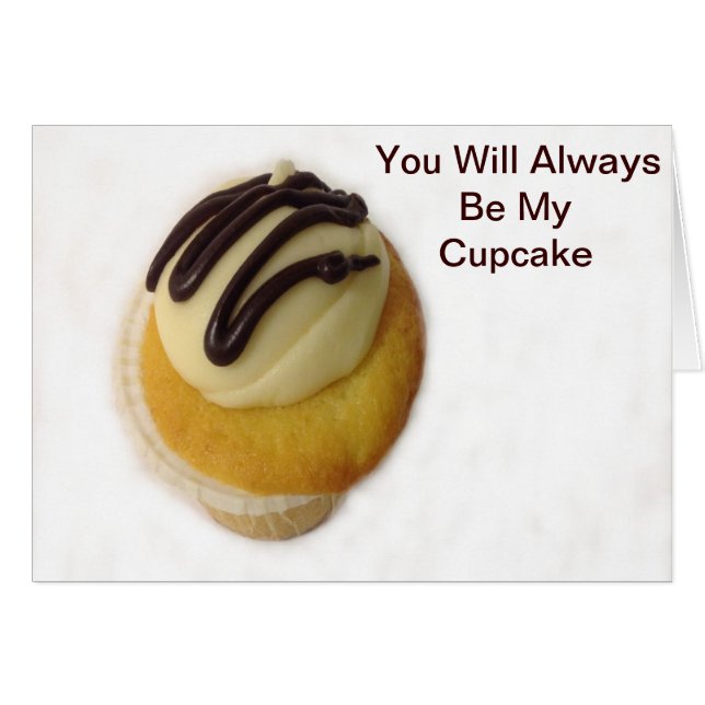 Buttercream Cupcake Greeting Card (Front Horizontal)