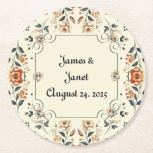 Buttercream Floral Customisable Coaster