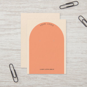 Buttercream Peaches Arch Earring Display Business Card