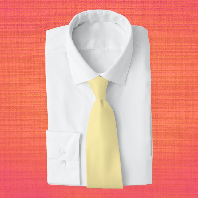 Buttercream Solid Colour Tie (Creator Uploaded)