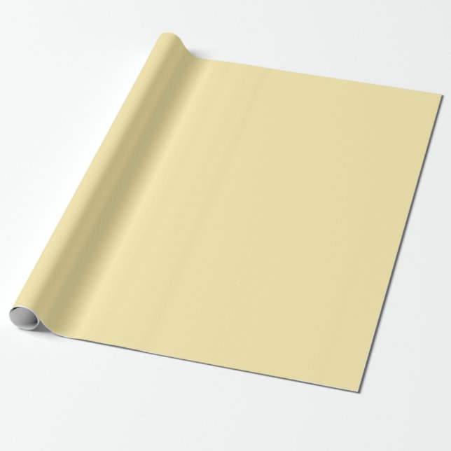 Buttercream Solid Colour Wrapping Paper (Unrolled)