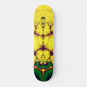 Buttercream Sunrise Over The Meadow Fractal Skateboard
