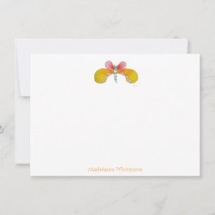 Buttercup Butterfly Personalised Note Card